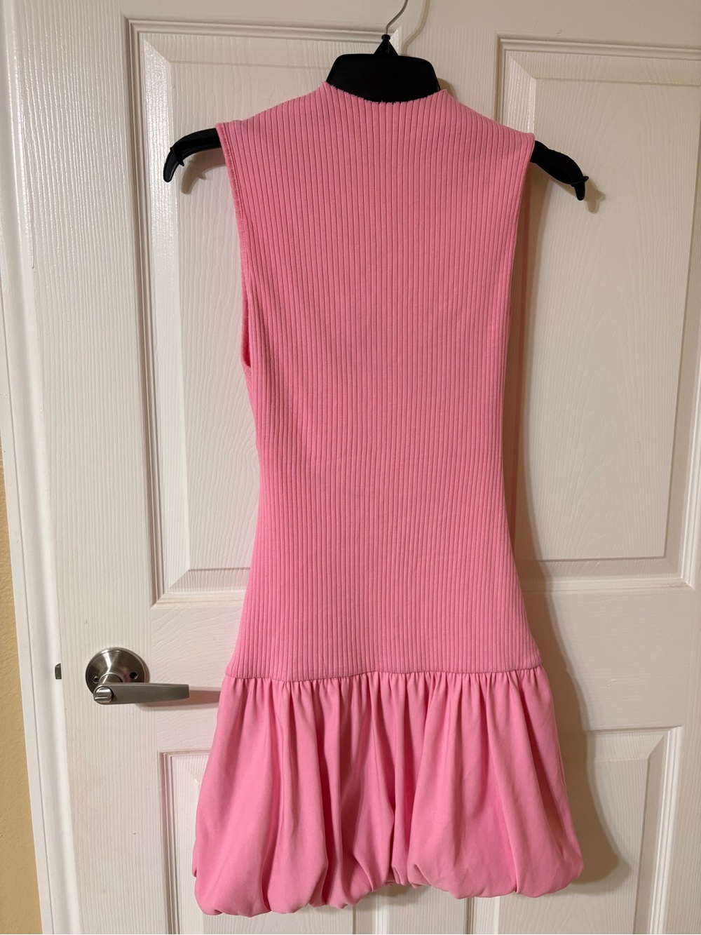 Zara Sleeveless Ribbed Pink Mini Dress